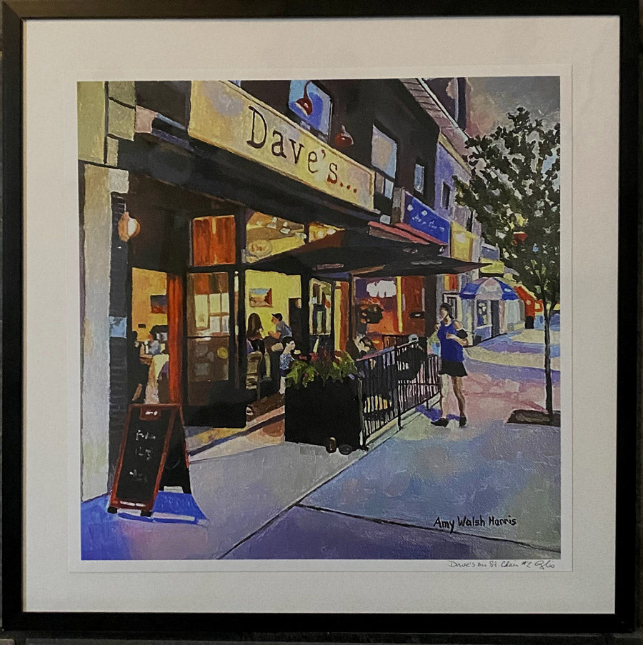 Dave's On St. Clair #2 Framed 10"/10" -Tax and shipping included