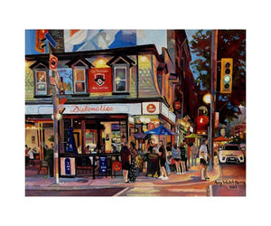 Cafe Diplomatico -Print - 12"/16"shipping and tax included