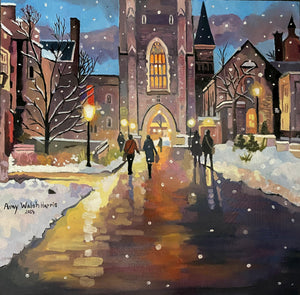 Winter Stroll At U of T Giclee Print- Tax and Shipping Included