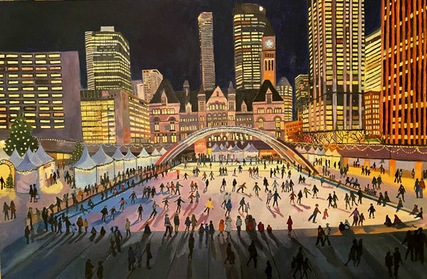 Skating At Nathan Phillip's Square- Giclee Print- Tax and Shipping Included