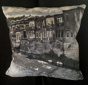 Paris, Ontario Velveteen Pillow - Tax included- Pillow insert included