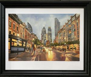 Stroll on Front Street Print in a16"/20" Black Frame-  Tax and Shipping included