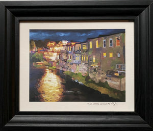 Paris Ontario At Night #1- 8"/10" framed print- Tax included