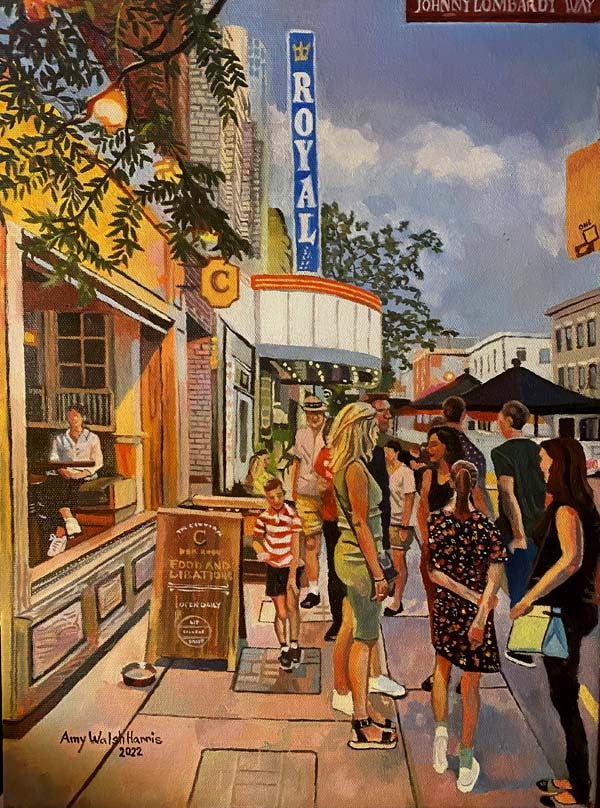 College St. Summer 2022- 12"/16"  Giclee Print- Tax and Shipping included (Original Painting Still Available)